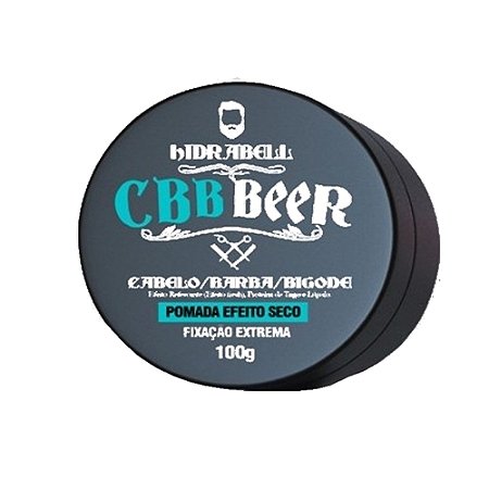 Hidrabell Cbb Beer Pomada Efeito Seco Barba Cabelo e Bigode 100g