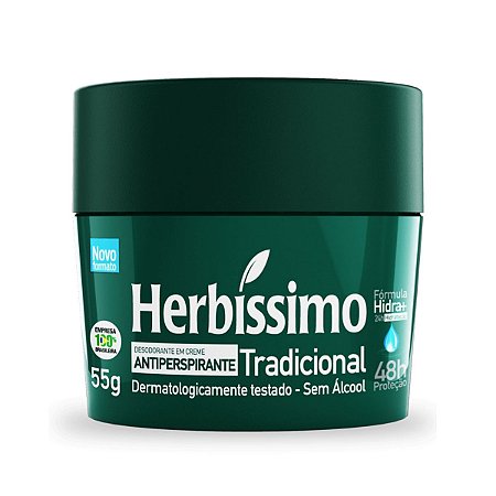 Desodorante Creme Herbissimo Tradicional Antitranspirante 55g
