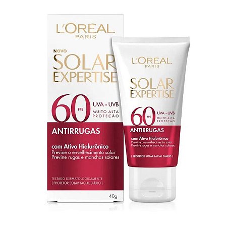 Protetor Facial Loreal Solar Expertise Fps 60 Antirrugas 40g