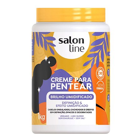 Creme Para Pentear Salon Line Brilho Umidificado 1kg
