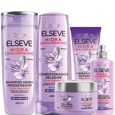 Kit Hidra Hialurônico Elseve Loreal C/5