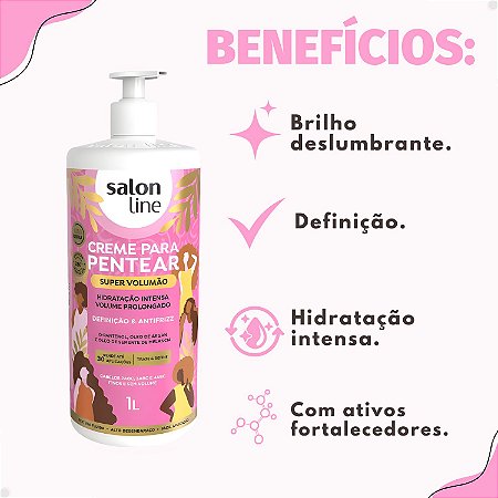 Creme Para Pentear Salon Line Super Volumão 1L