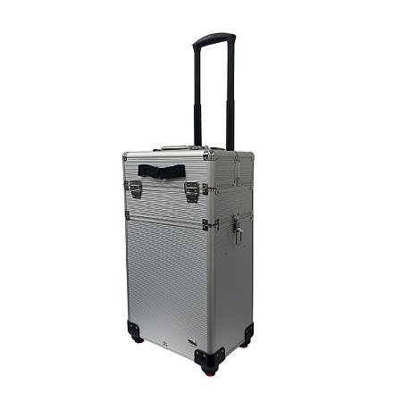Maleta Carrinho Rubys 2 Andares e 4 Rodinhas Prata Fs-w1204a