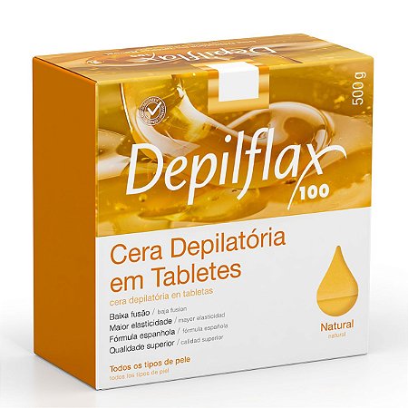 Depilflax Cera Depilatória em Blocos Natural 500g