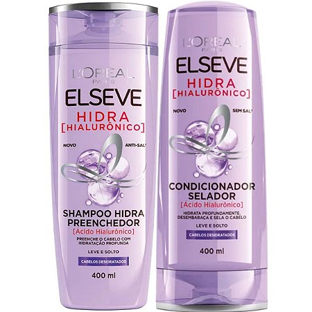 Kit Shampoo e Condicionador Hidra Hialurônico Elseve Loreal 400ml