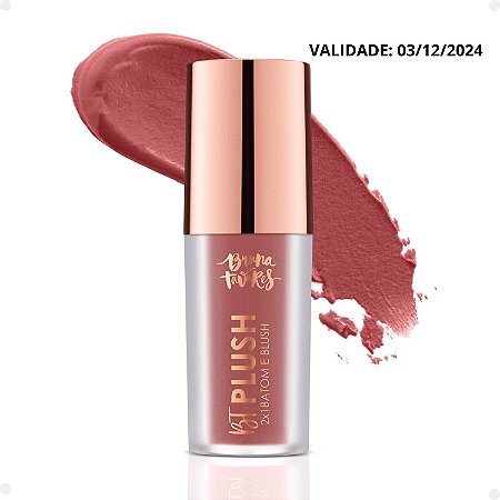 Batom e Blush 2x1 Bruna Tavares Bt Plush Vintage 6g Val:03/12/2024