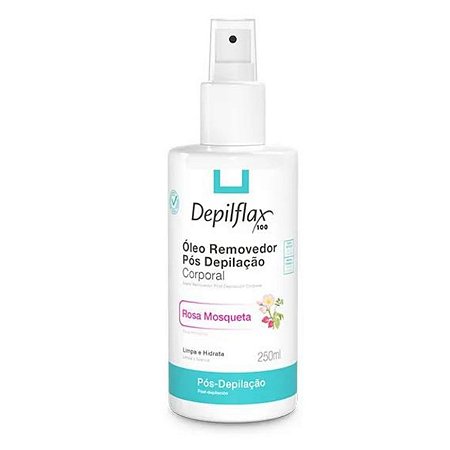 Óleo Removedor Depilflax Pós Depilação Corporal Rosa Mosqueta 250ml