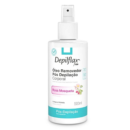 Óleo Removedor Depilflax Pós Depilação Corporal Rosa Mosqueta 500ml