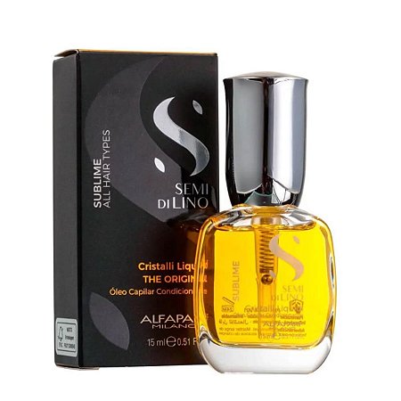 Óleo Capilar Condicionante Alfaparf Semi Di Lino Sublime Cristalli Liquidi 15ml