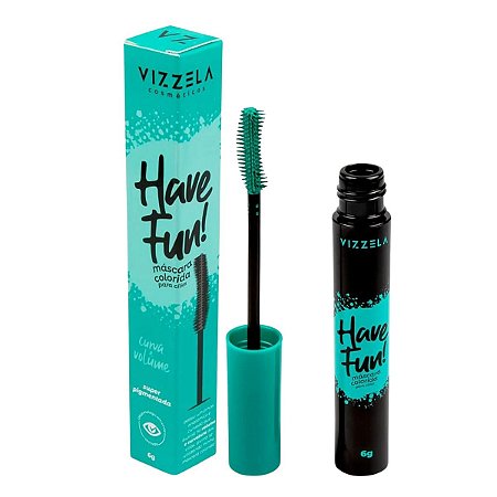 Máscara Colorida Para Cílios Have Fun Verde Vizzela 6g