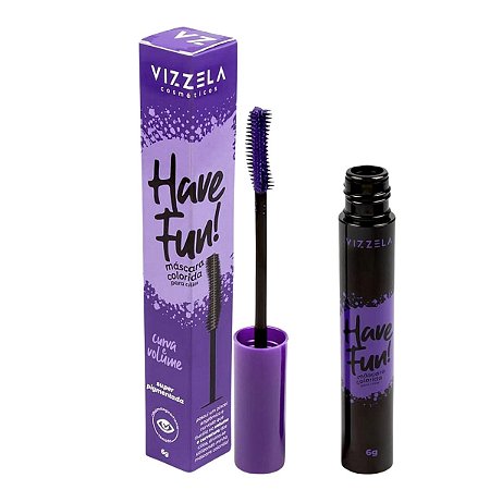Máscara Colorida Para Cílios Have Fun Roxo Vizzela 6g