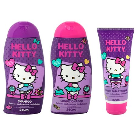 Cacheados e Ondulados Hello Kitty Cia da Natureza C/3