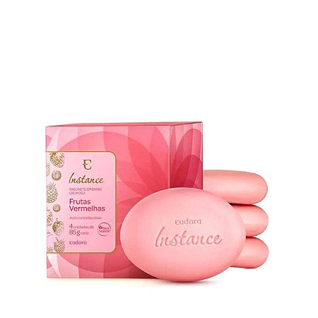 Sabonete em Barra Instance Eudora Frutas Vermelhas Com 4 Unidades