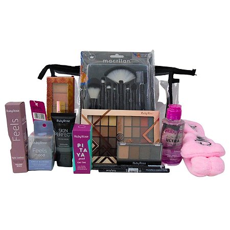 Kit Maquiagem Ruby Rose C/13 Itens