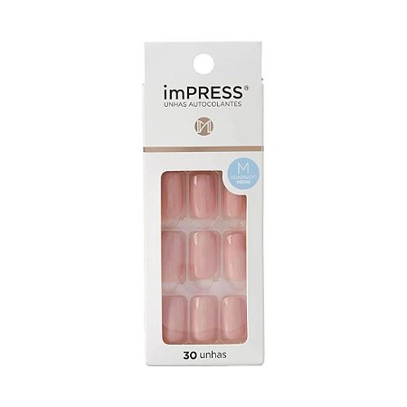 Unhas Autocolantes Kiss Ny Impress Sea Breeze Quadrado Médio Bipm081br