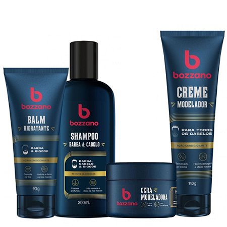 Bozzano Kit Barba, Cabelo e Bigode Com 4 Itens