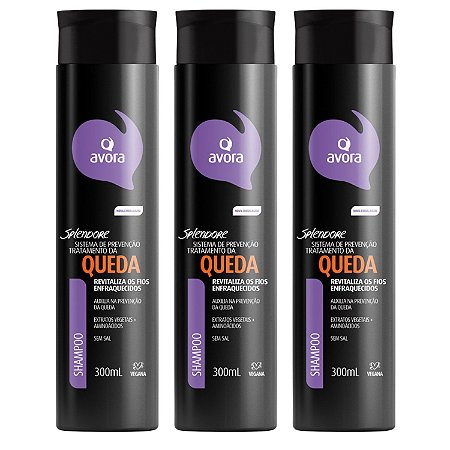 Kit Shampoo Avora Splendore Tratamento da Queda Com 3 300ml