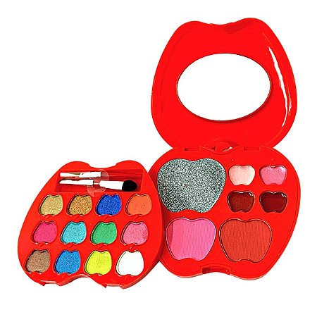 Kit de Maquiagem Maçãzinha Turma da Lú Cor Vermelha Ref. Lt645 Luisance