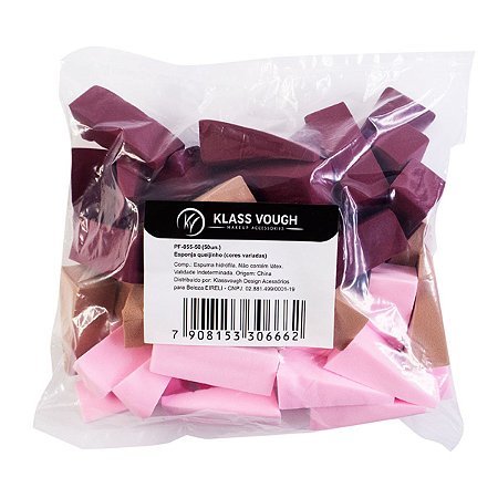 Esponja Queijinho Klass Vough Cores Variadas 50un. Pf-055-50