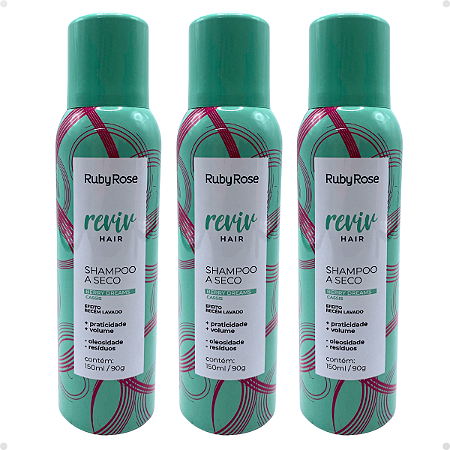 Kit Shampoo A Seco Ruby Rose Reviv Hair Berry Dreams Cassis C/3 Hb-805