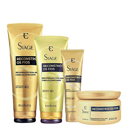 Kit Siage Eudora Reconstrói Os Fios C/4