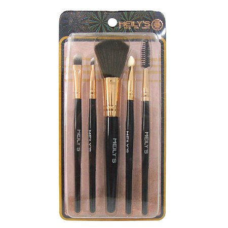 Kit Pincel Para Maquiagem Meily's Preto Mkp-500