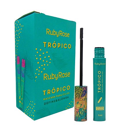 Box Com 12 Máscara Para Cílios Ruby Rose Trópico Define e Alonga 5g Hb-500