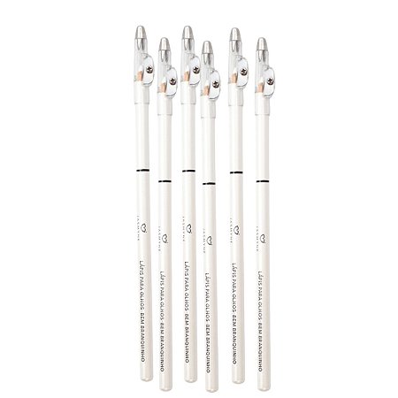 Kit Com 6 Lápis Para Olhos Bem Branquinho Jasmyne Ref: Js05003-w
