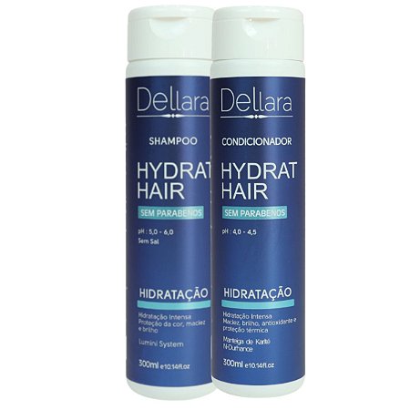 Shampoo + Condicionador de Hidratação Dellara Hydrat Hair 300ml