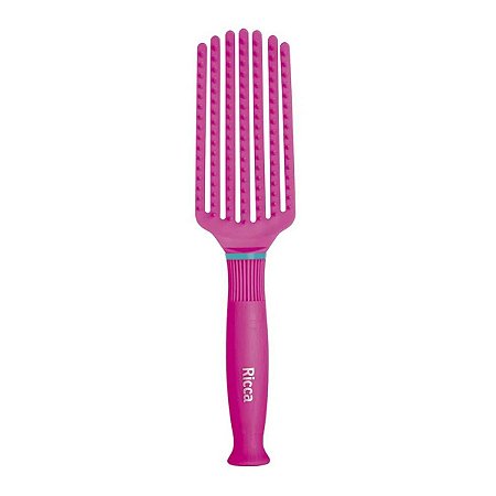 Escova Ricca Belliz Cachos Vibrantes Fitagem Finalização Rosa Ref:2443