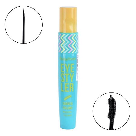 Máscara de Cílios + Delineador 2 em 1 Ruby Rose Eye Styler Curve e Volume Hb-8310 L6 7ml