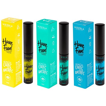 Kit Vizzela Delineador Have Fun Copa 4ml C/3