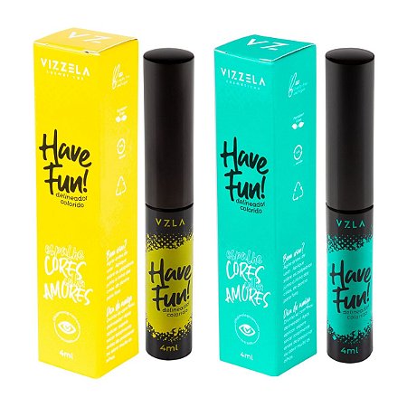 Kit Vizzela Delineador Have Fun Copa 4ml C/2