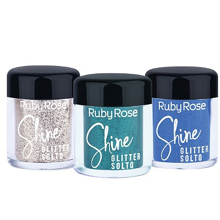 Kit Ruby Rose Glitter Solto Shine Copa 6g C/3