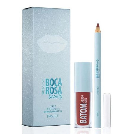 Kit Lápis Labial + Batom Líquido Mate Boca Rosa Beauty Quinta