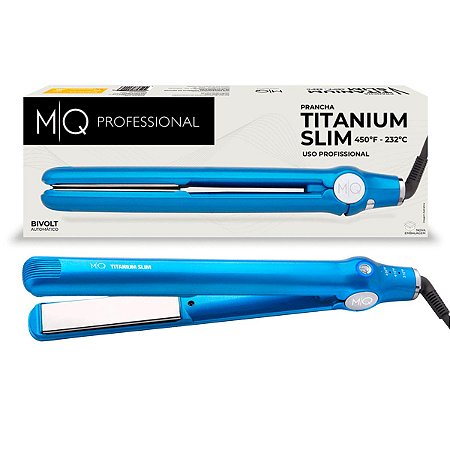 Prancha Titanium Mq Slim Azul 450f° Bivolt