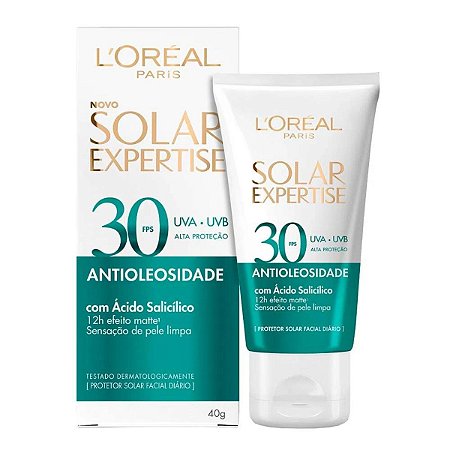 Protetor Facial Loreal Solar Expertise Fps 30 Antioleosidade Efeito Matte 40g