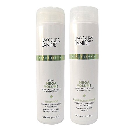 Kit Jacques Janine Mega Volume: Shampoo e Condicionador 240ml