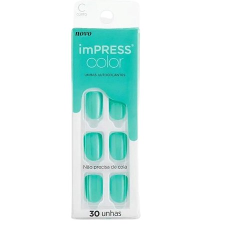 Unhas Autocolantes Kiss Ny Impress Curto Abstract Imc17xb