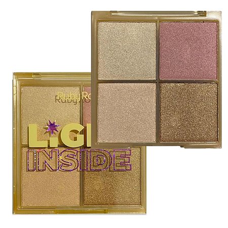 Paleta de Iluminador Ruby Rose Light Inside 1 Hb-7523