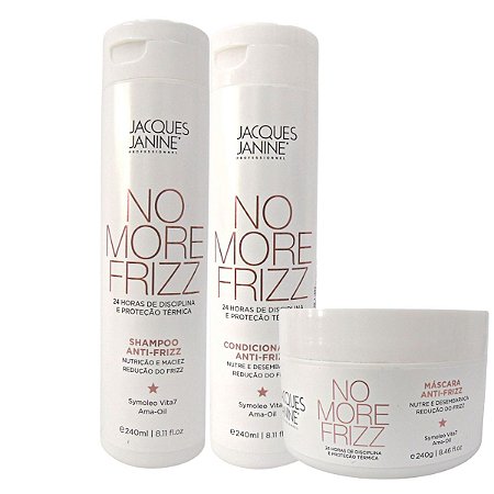 Kit Jacques Janine No More Frizz: Shampoo, Condicionador e Máscara 240g