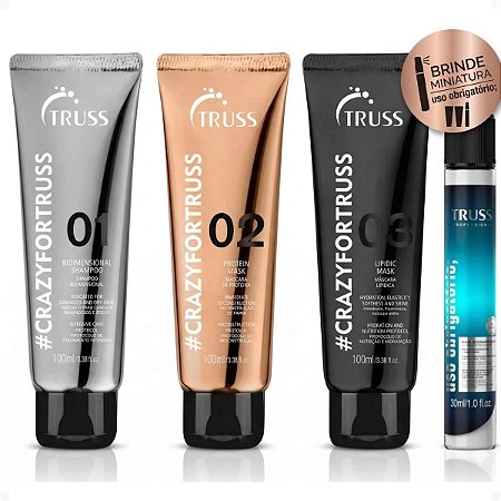 Kit Cronograma Capilar Truss #CrazyForTruss Com Uso Obrigatório 30ml