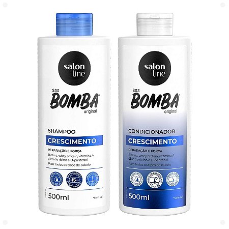 Shampoo + Condicionador Salon Line Sos Bomba Original 500ml