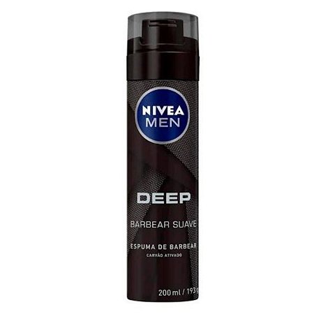 Espuma de Barbear Nivea Men Deep Carvão Ativado 200ml