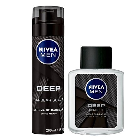 Espuma de Barbear + Loção Pós-barba Nivea Men Deep