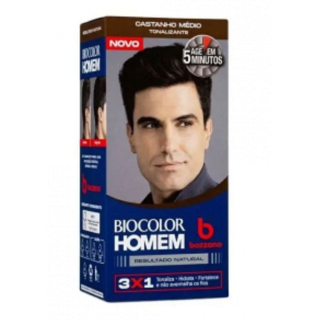 Tonalizante Bozzano Biocolor Homem Castanho Médio