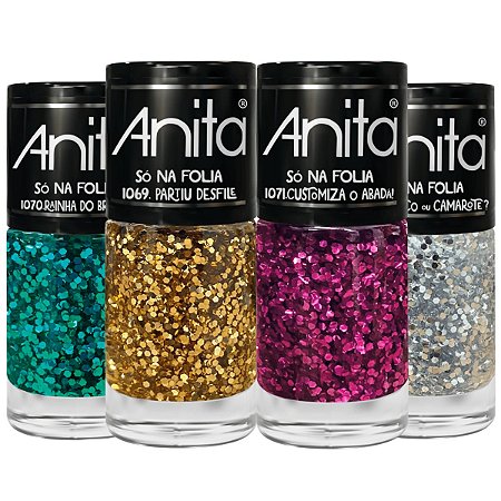 Kit Esmaltes Anita Só Na Folia 10ml C/4