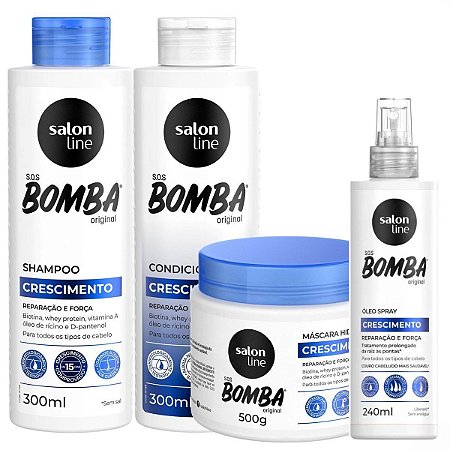 Kit Salon Line Sos Bomba Crescimento C/4