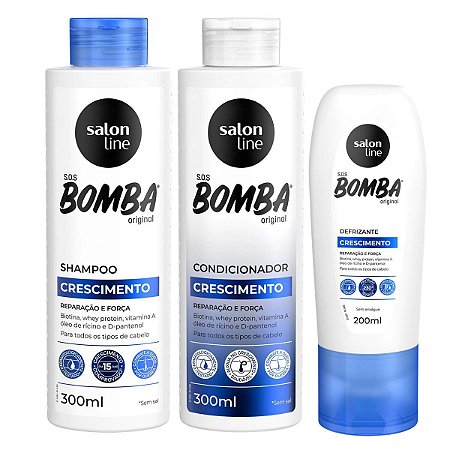 Kit Salon Line Sos Bomba Crescimento C/3