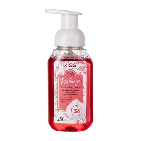 Sabonete em Espuma Para Mãos Kiss New York Chá de Hibisco e Maçã 250ml